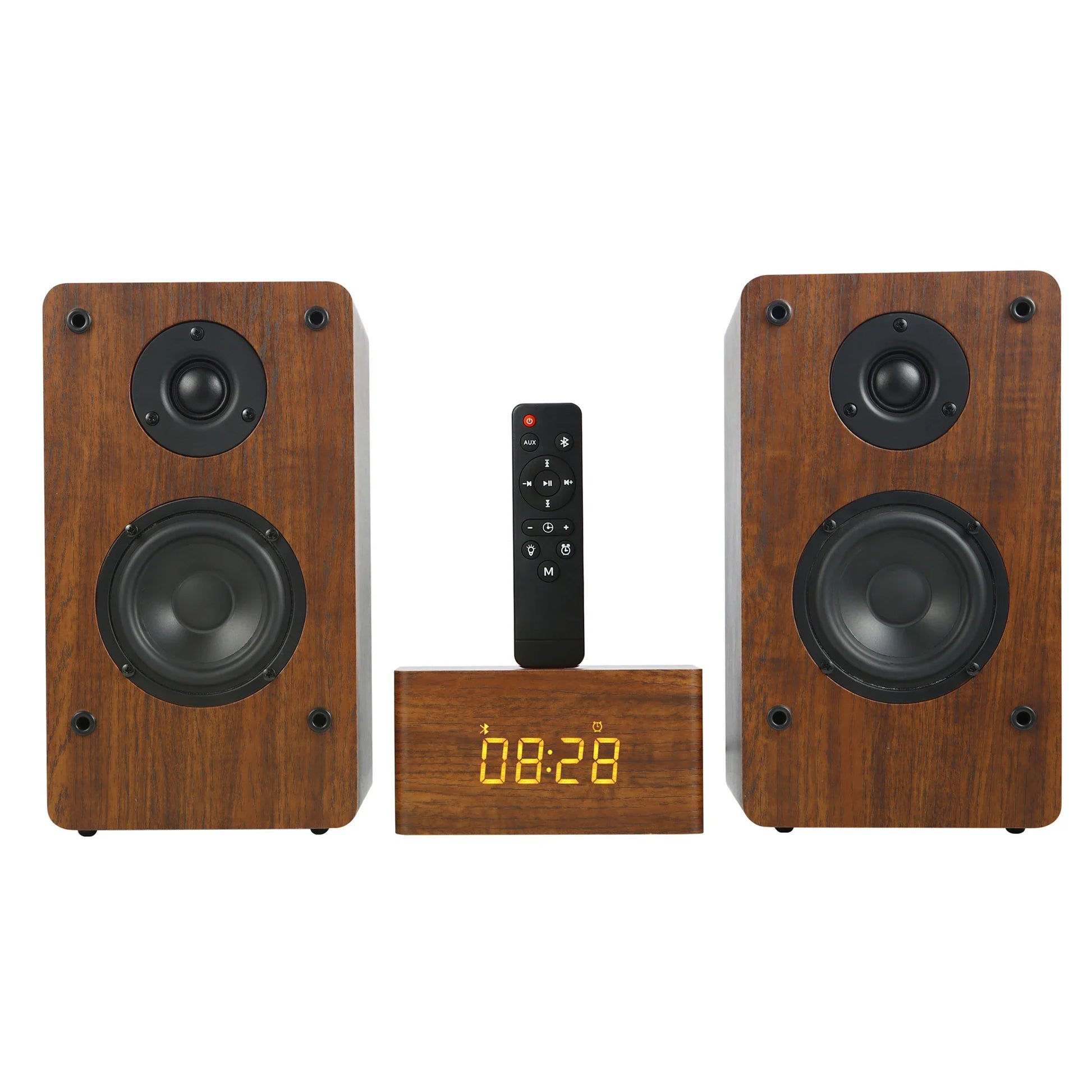 HKM-727443 Wooden HiFi Bluetooth Speaker 2.0 Home Theatre System with Enhanced Bass for PC and TV