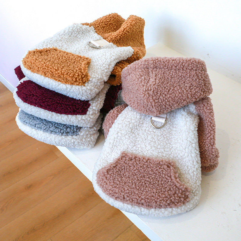 HKM-7274813 Lamb Fleece Traction Sweater for Pets in Various Sizes