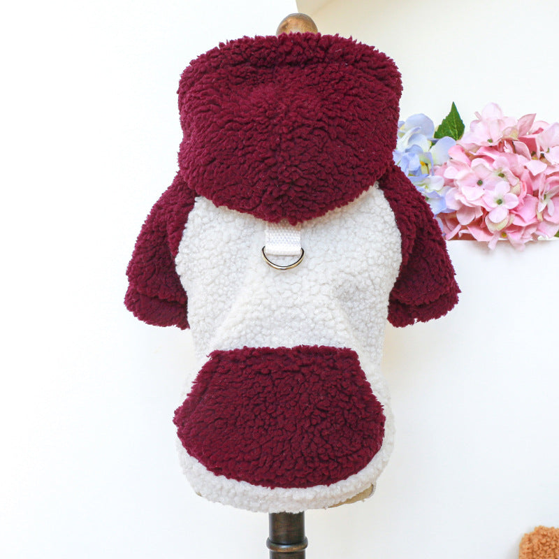 HKM-7274813 Lamb Fleece Traction Sweater for Pets in Various Sizes