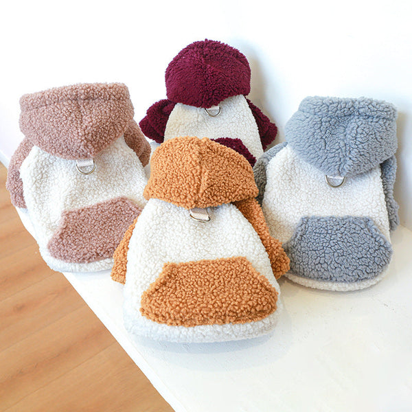 HKM-7274813 Lamb Fleece Traction Sweater for Pets in Various Sizes