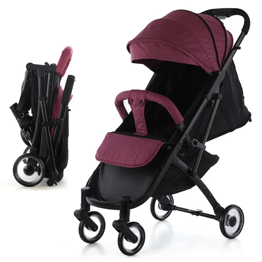 HKM-727635 Eco-friendly Lightweight Foldable Baby Stroller Pram for Children Safety