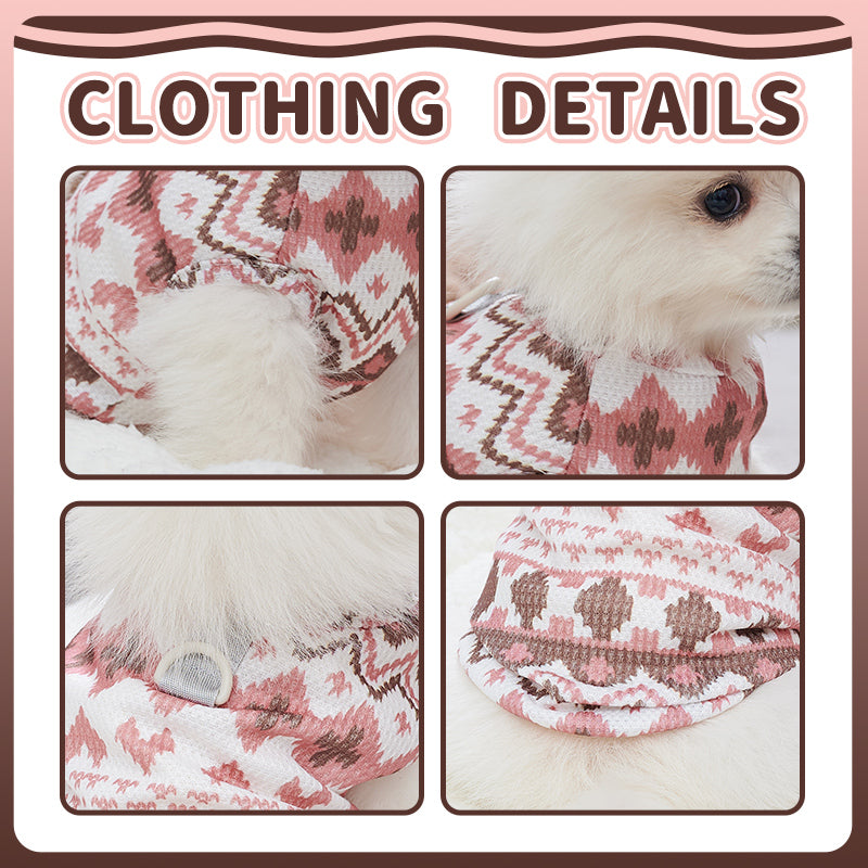 HKM-7276989 Bohemian Summer Pet Vest for Small and Medium Dogs and Cats, Cute T-Shirt for Puppies and Chihuahuas