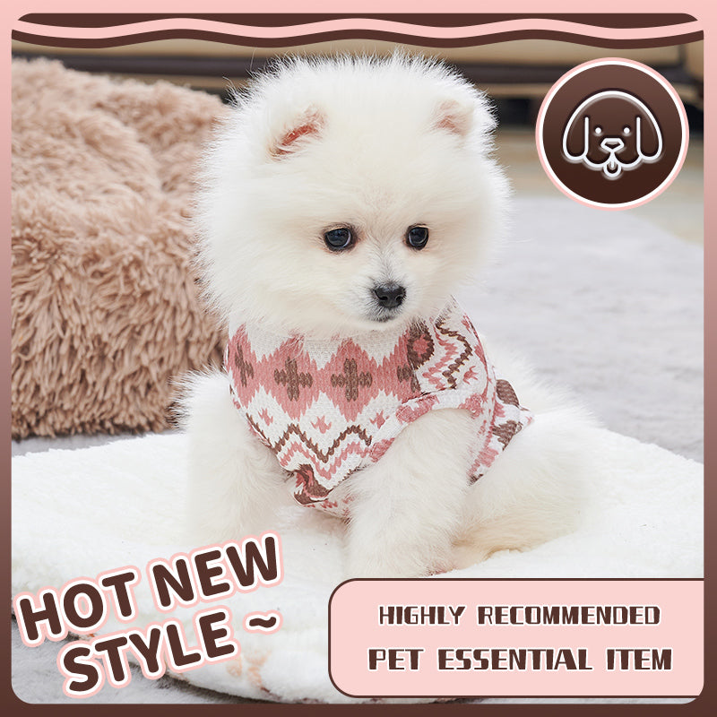 HKM-7276989 Bohemian Summer Pet Vest for Small and Medium Dogs and Cats, Cute T-Shirt for Puppies and Chihuahuas
