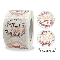 HKM-727763 Gold Foil Adhesive Label Stickers for Business Packaging - 500 Sheets, 2.5cm & 3.8cm Sizes