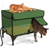 HKM-7278781 Outdoor Insulated Foldable Cat Cage for Delivery Rooms - Green, Multiple Sizes Available