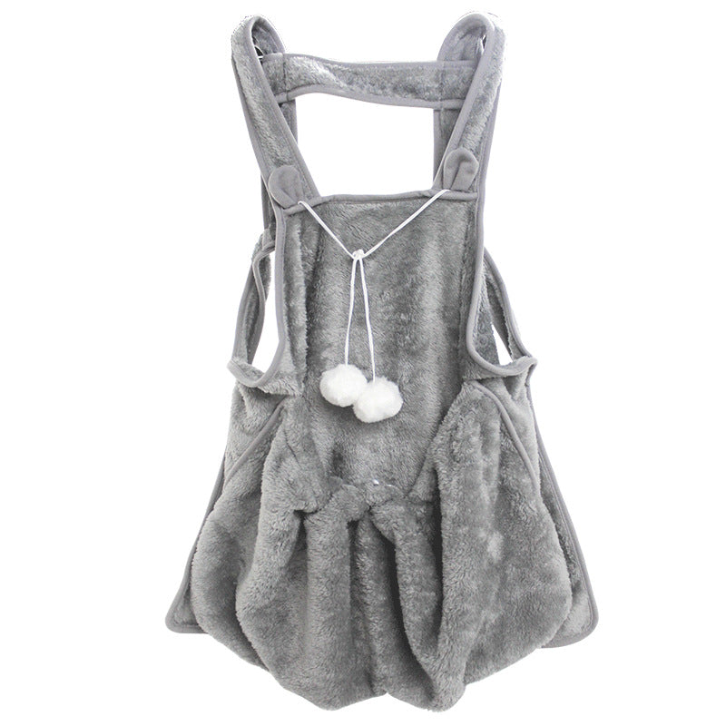 HKM-7279677 Pet-Friendly Coral Fleece Apron for Small Dogs and Cats, Non-Stick and Anti-Grab Design