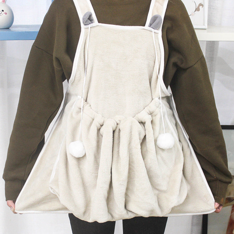 HKM-7279677 Pet-Friendly Coral Fleece Apron for Small Dogs and Cats, Non-Stick and Anti-Grab Design