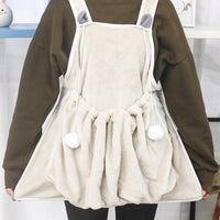 HKM-7279677 Pet-Friendly Coral Fleece Apron for Small Dogs and Cats, Non-Stick and Anti-Grab Design