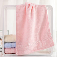 HKM-728019 Pure Cotton Towel in Blue, Pink, and Light Yellow - Soft and Absorbent