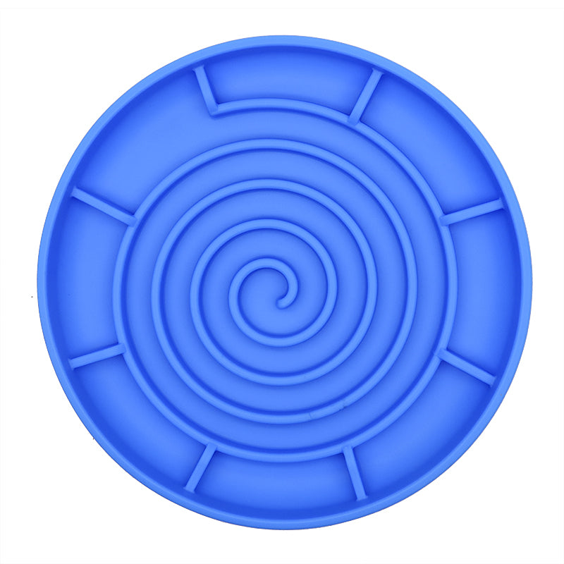 HKM-7280317 Anti-Tumble Dog Slow Food Bowl in Multiple Colors - Silicone Design, 205x205x30mm