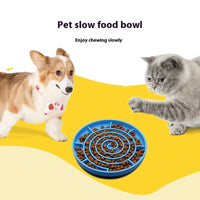 HKM-7280317 Anti-Tumble Dog Slow Food Bowl in Multiple Colors - Silicone Design, 205x205x30mm