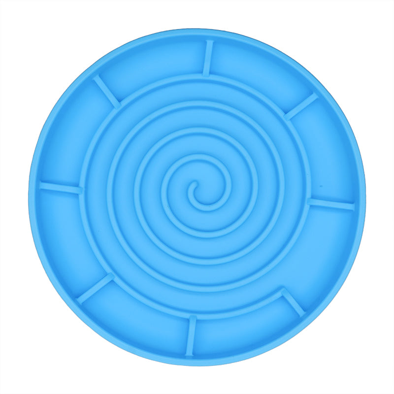 HKM-7280317 Anti-Tumble Dog Slow Food Bowl in Multiple Colors - Silicone Design, 205x205x30mm