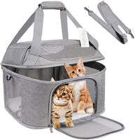 HKM-7281725 Breathable Portable Dog and Cat Backpack Carrier Bag with Stiff Base and Frame