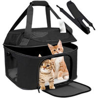 HKM-7281725 Breathable Portable Dog and Cat Backpack Carrier Bag with Stiff Base and Frame