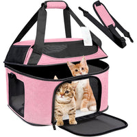 HKM-7281725 Breathable Portable Dog and Cat Backpack Carrier Bag with Stiff Base and Frame