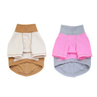 HKM-7281853 Fleece Dog Clothes with Elastic Button and Adjustable Pig Nose Design, Comfort Fit in Brown, Gray, and Pink