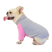 HKM-7281853 Fleece Dog Clothes with Elastic Button and Adjustable Pig Nose Design, Comfort Fit in Brown, Gray, and Pink