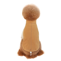 HKM-7281853 Fleece Dog Clothes with Elastic Button and Adjustable Pig Nose Design, Comfort Fit in Brown, Gray, and Pink