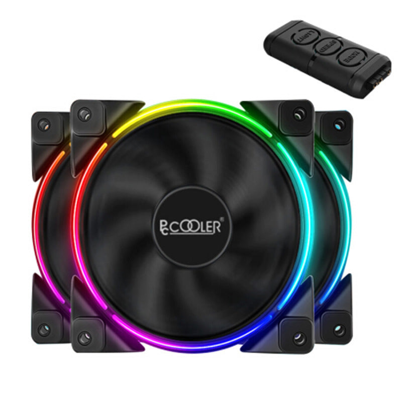 HKM-728275 RGB Chassis Fan Kit with Hydraulic Bearings - 120mm, Max 31.4 dBA Noise Level, Air Volume 54.51 CFM, Speed 1000-1800 RPM