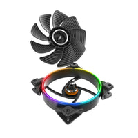 HKM-728275 RGB Chassis Fan Kit with Hydraulic Bearings - 120mm, Max 31.4 dBA Noise Level, Air Volume 54.51 CFM, Speed 1000-1800 RPM
