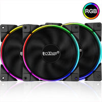 HKM-728275 RGB Chassis Fan Kit with Hydraulic Bearings - 120mm, Max 31.4 dBA Noise Level, Air Volume 54.51 CFM, Speed 1000-1800 RPM