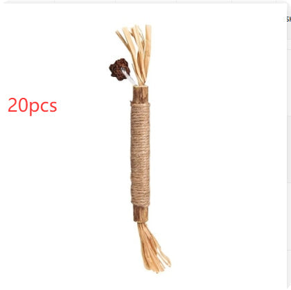 HKM-7283901 Catnip Teething Sticks for Cats - Set of 3 Sisal Pet Toys in Various Sizes