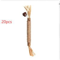 HKM-7283901 Catnip Teething Sticks for Cats - Set of 3 Sisal Pet Toys in Various Sizes