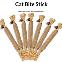 HKM-7283901 Catnip Teething Sticks for Cats - Set of 3 Sisal Pet Toys in Various Sizes