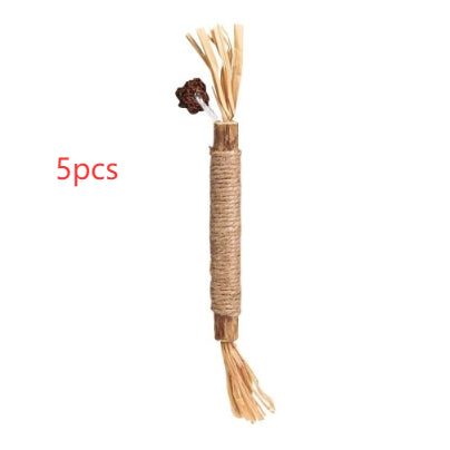HKM-7283901 Catnip Teething Sticks for Cats - Set of 3 Sisal Pet Toys in Various Sizes