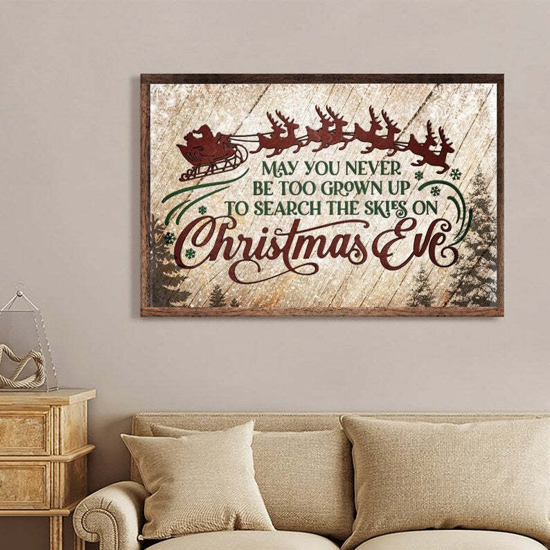 HKM-728403 Modern Canvas Painting – Christmas Themed Design with White Edge