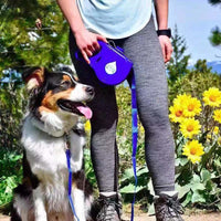 HKM-7285053 Portable Multifunctional Pet Leash with Water Bottle Holder, Durable ABS and PP Material, Ideal for Dogs