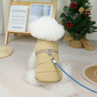HKM-7285821 Stylish Dog Vest with Stand Collar in Cotton Fabric - Sizes S to XXL, Available in Pink, Green, Khaki