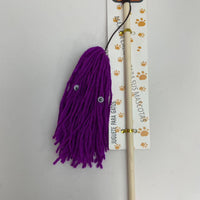 HKM-7286077 Wooden Cat Teaser Wand with Natural Wool Ball