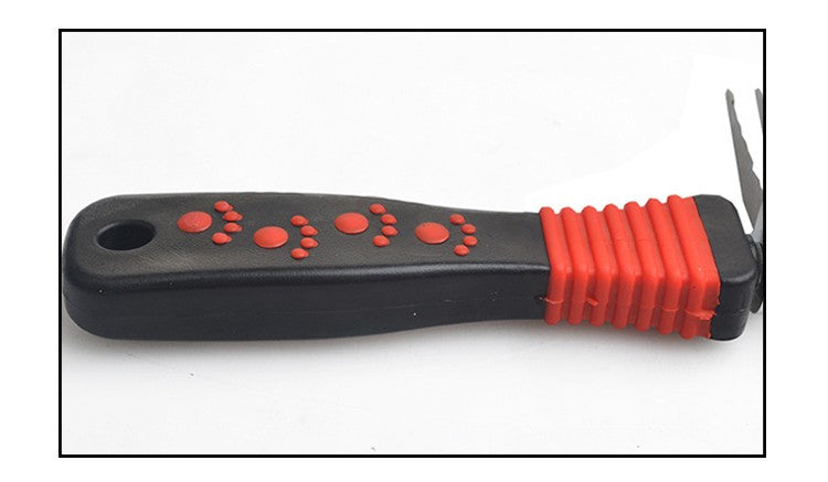HKM-7286845 Pet Knot Comb for Effective Dog Hair Removal - Stainless Steel & Plastic, Red, 18 x 4.5 cm