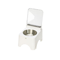 HKM-7287229 Automatic Cat Bowl Feeder with Lid-Opening Mechanism - Available in Plastic, Stainless Steel, and Ceramic