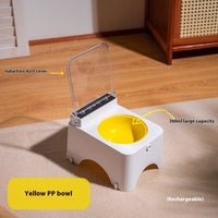 HKM-7287229 Automatic Cat Bowl Feeder with Lid-Opening Mechanism - Available in Plastic, Stainless Steel, and Ceramic