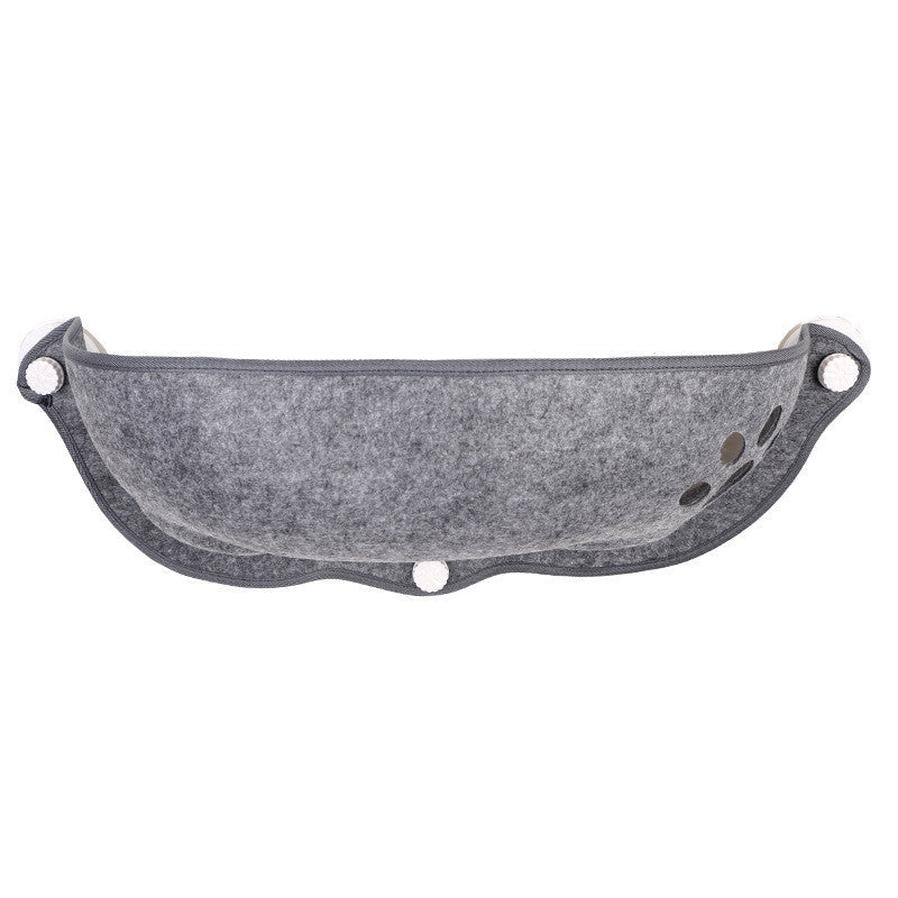 HKM-728915 Semi-Circular Felt Cat Nest for Window Sill with Cozy Cat Pad