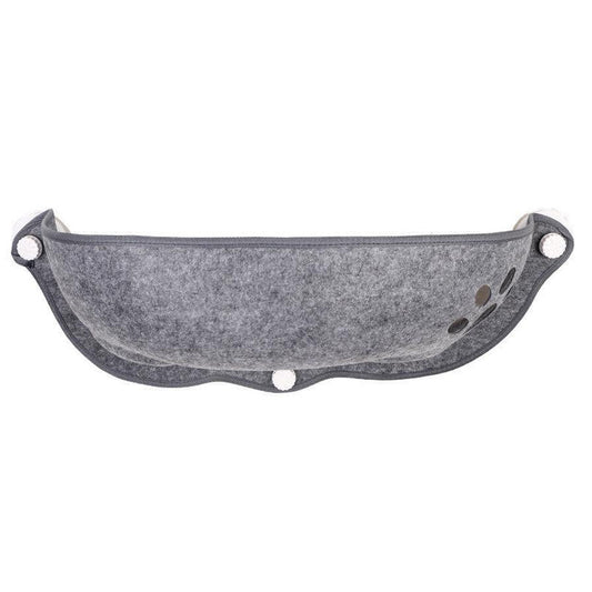 HKM-728915 Semi-Circular Felt Cat Nest for Window Sill with Cozy Cat Pad
