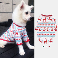 HKM-7289405 Festive Holiday Dog Apparel - Snowman, Elk, Gingerbread Man & Santa Claus Styles, Cotton, Sizes XS to L