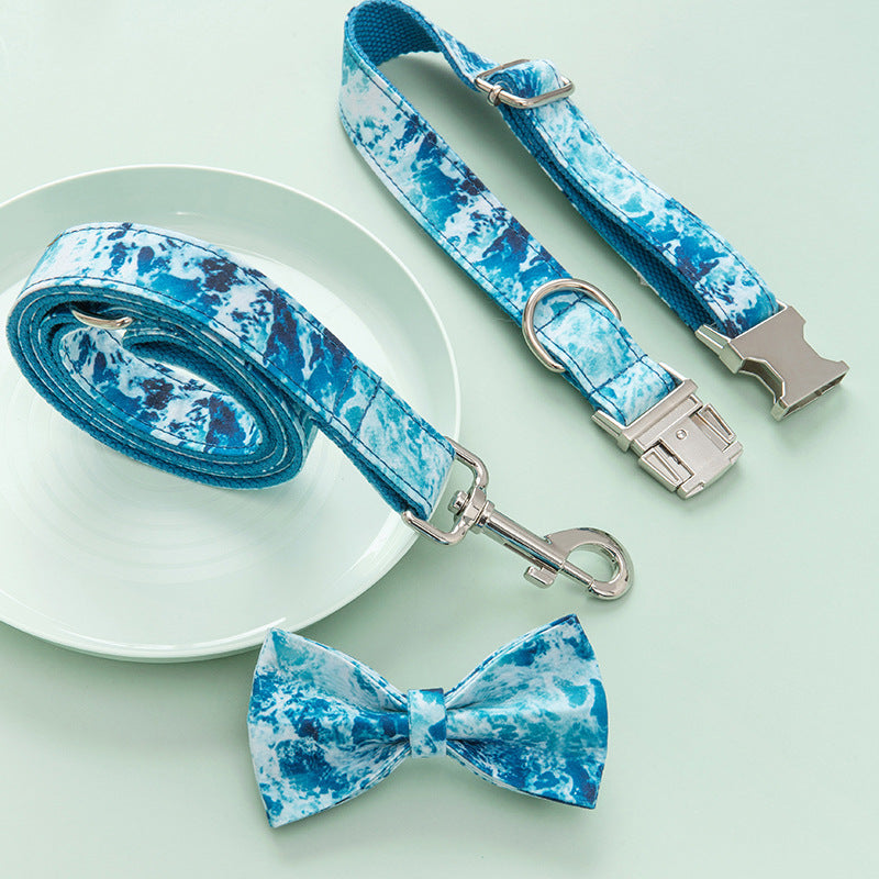 HKM-7290813 Dog Collar and Towing Rope Set - Durable Polyester for Comfortable Walks