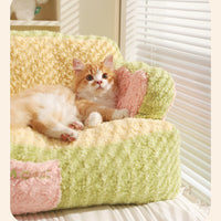 HKM-7291069 Cozy Removable & Washable Pet Nest for Cats – Sweet Potato Cream & Peach Avocado Options