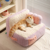 HKM-7291069 Cozy Removable & Washable Pet Nest for Cats – Sweet Potato Cream & Peach Avocado Options