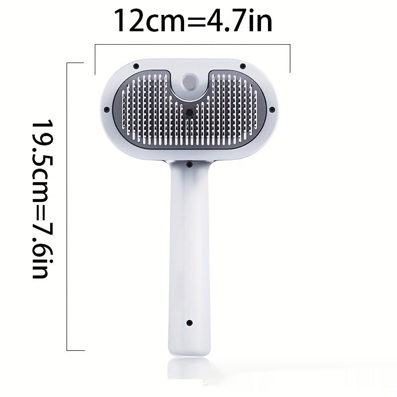 HKM-7292605 One-Click Pet Hair Remover Spray Brush in White