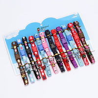 HKM-7292989 Fashionable Geometry Print Dog Collar with Bell - Adjustable Cloth Design for Cats and Dogs