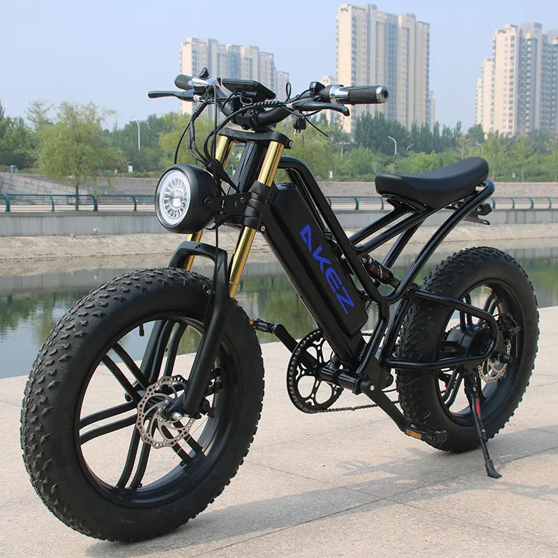 HKM-729299 20 Inch Electric Off-road Fat Tire E-Bike, 48V 17.5AH Aluminum Frame, 30-50 km/h Max Speed