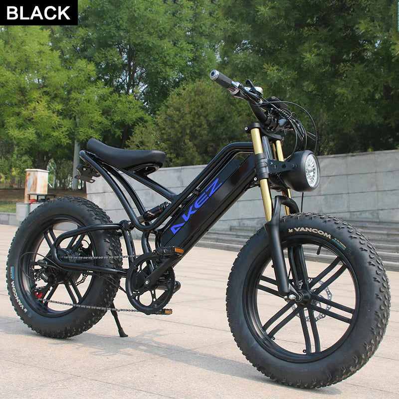 HKM-729299 20 Inch Electric Off-road Fat Tire E-Bike, 48V 17.5AH Aluminum Frame, 30-50 km/h Max Speed