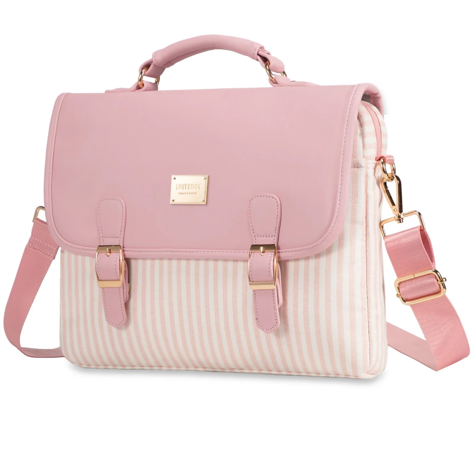 HKM-729299 Stylish PU Leather Waterproof Laptop Bag for Office Use - Tote Messenger Briefcase