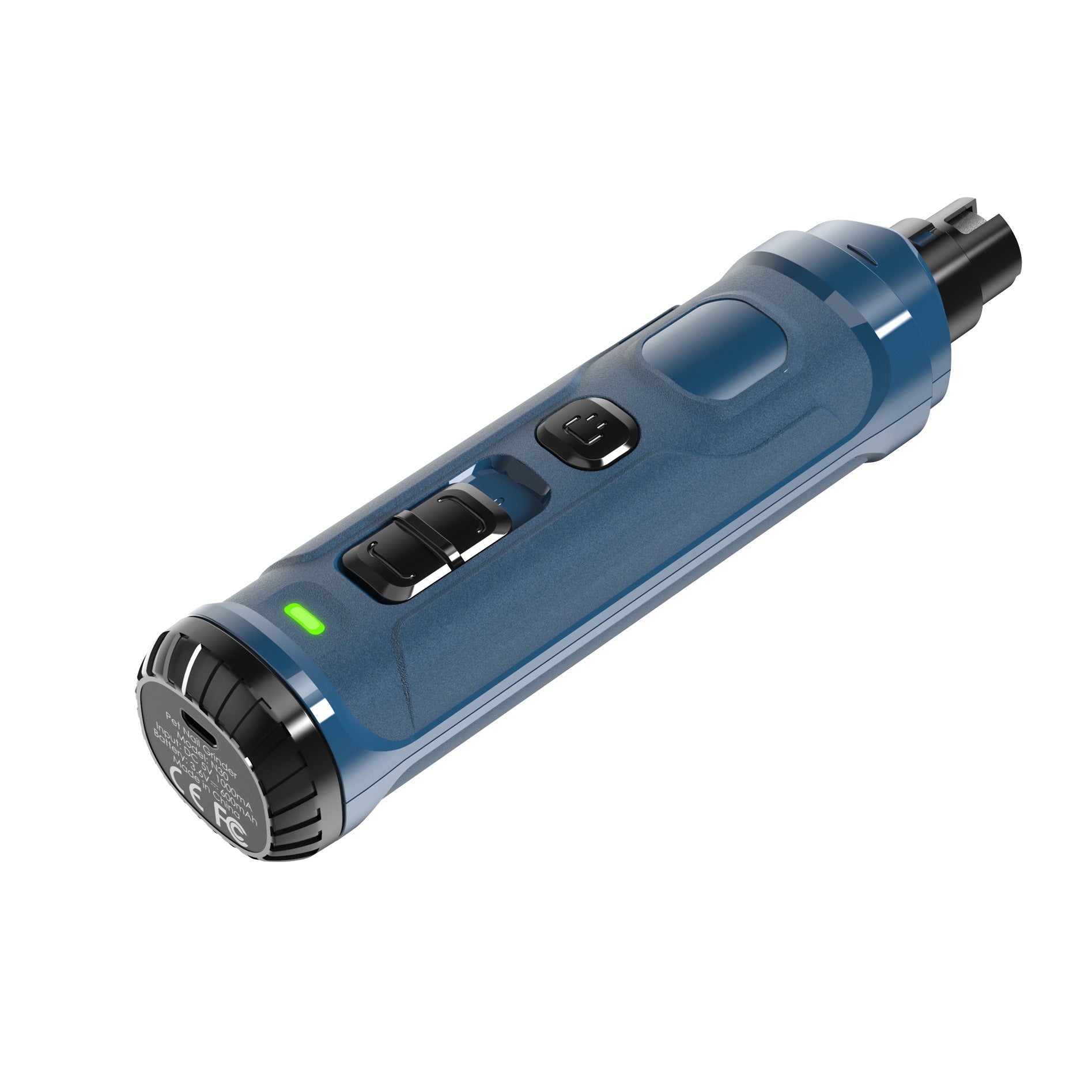 HKM-7294781 LED Pet Nail Trimmer with Double Speed Control, USB Rechargeable and Low Noise Design for Dogs and Cats