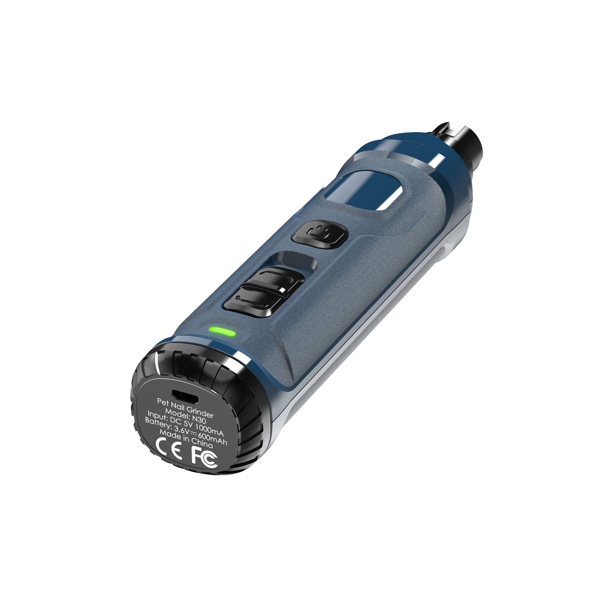 HKM-7294781 LED Pet Nail Trimmer with Double Speed Control, USB Rechargeable and Low Noise Design for Dogs and Cats