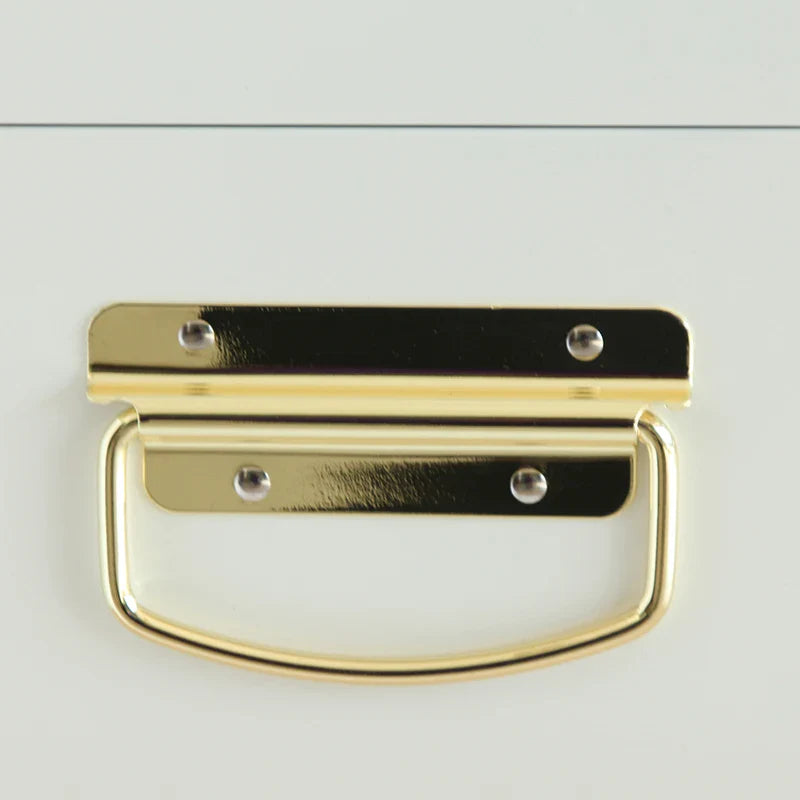 HKM-729491 Metal-Accented Storage Trunk Box for Organised Home Storage Solutions